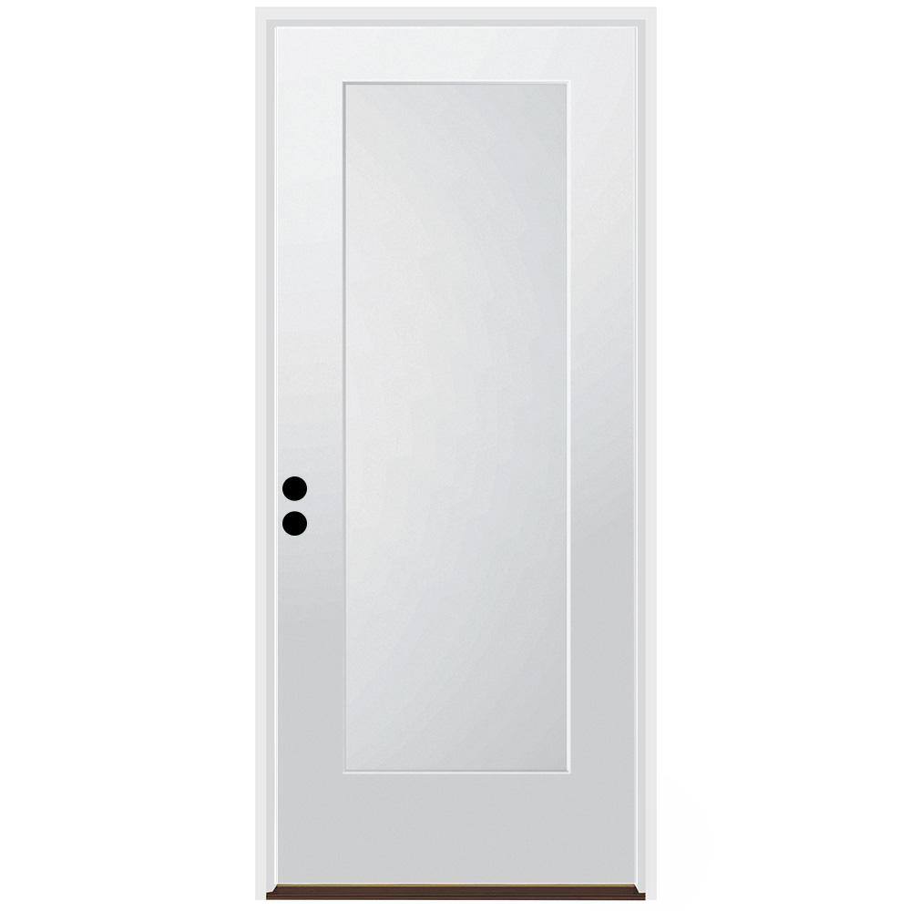 Trimlite 36" x 80" 1-Panel Shaker Right-Hand Inswing Primed Fiberglass Door