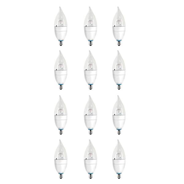Feit Electric HomeBrite 40W Equivalent Soft White (2700K) B10 Candelabra Dimmable Bluetooth LED Smart Light Bulb (12-Pack)