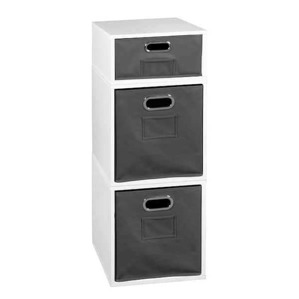 Regency 32.5 in. H x 13 in. W x 13 in. D White Wood 3-Cube Organizer