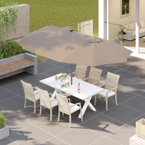 california umbrella patio market umbrella fiberglass tilt gscuf California Umbrella 9-ft. Fiberglass Tilt Sunbrella Market Umbrella