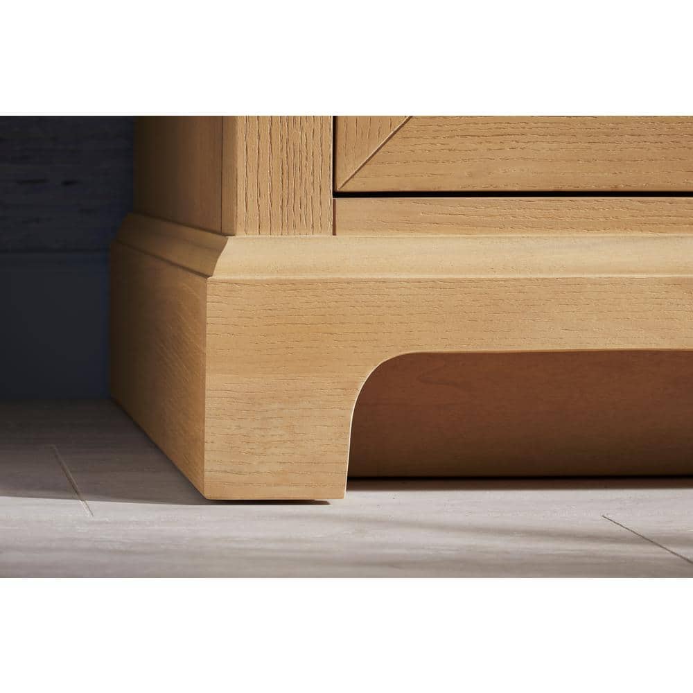Charlemont 48" Light Oak Bathroom Vanity with Quartz Top