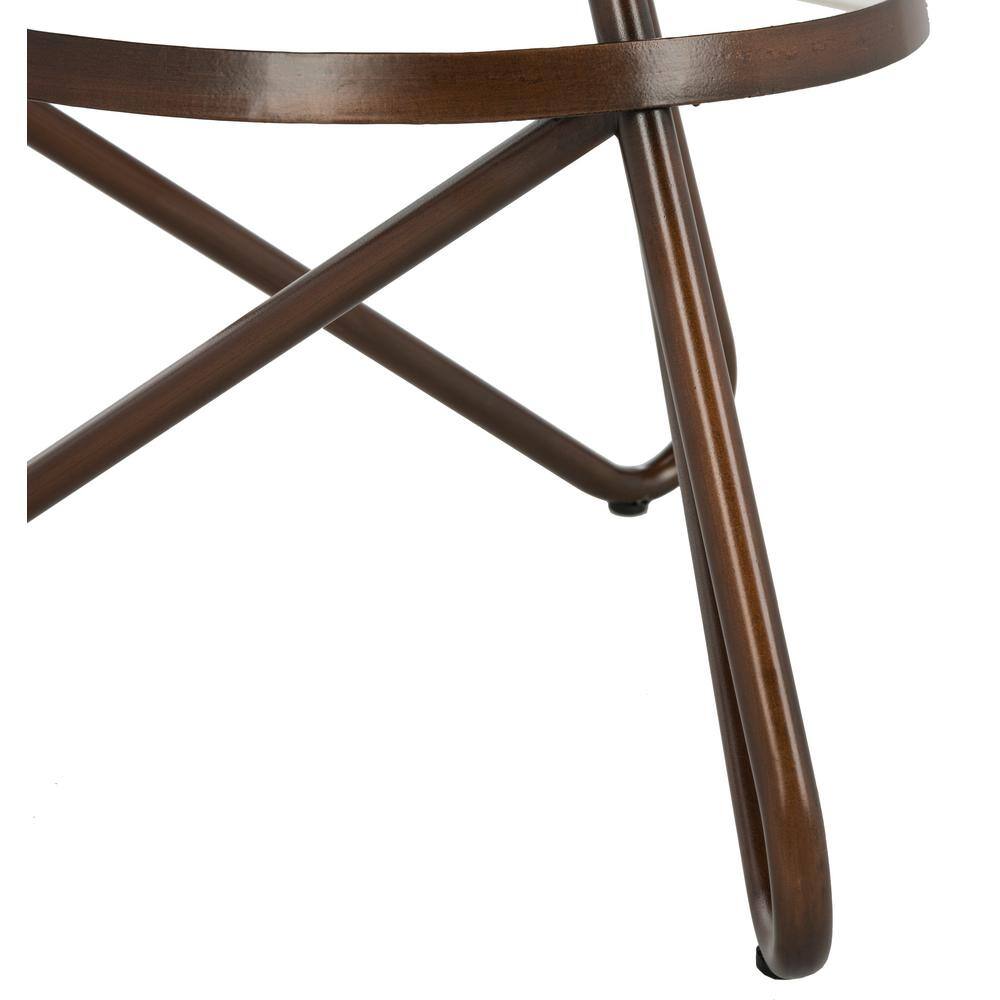 Antique Copper Iron Backless Counter Stool with Hairpin Legs