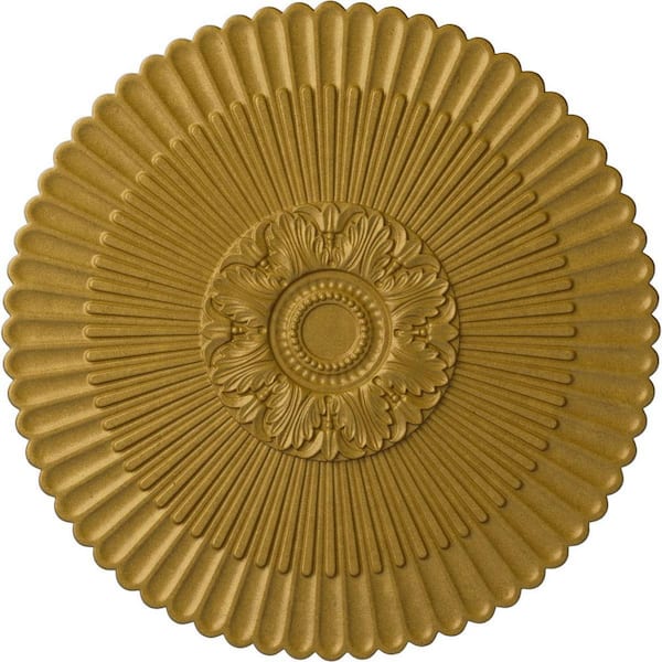 Ekena Millwork 1-5/8 in. x 41 in. x 41 in. Polyurethane Nexus Ceiling Medallion, Pharaohs Gold