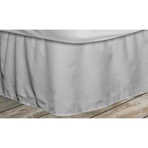 Frita 15 in. Grey Striped Queen Bed Skirt