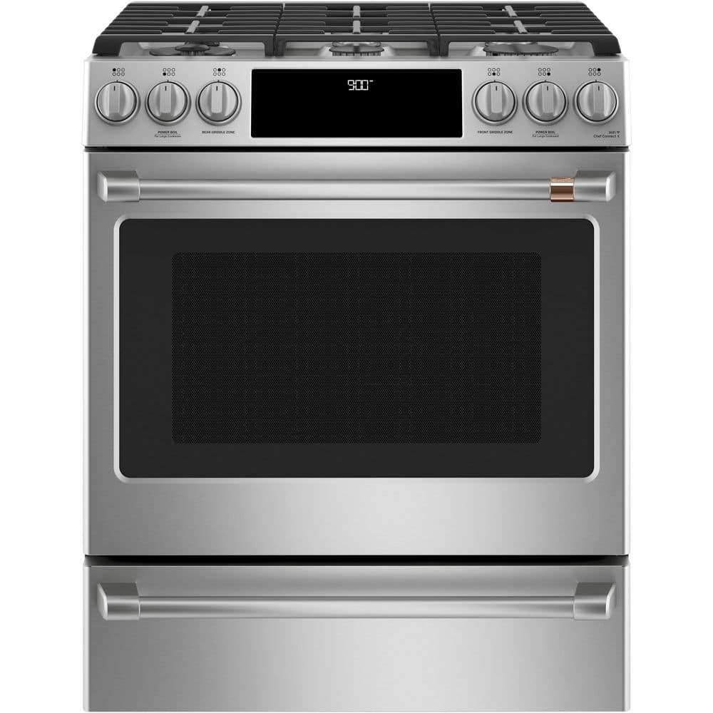 30 in. 5.7 cu. ft. Smart Slide-In Dual Fuel Range with Convection in Stainless Steel price history on PriceWatchPro