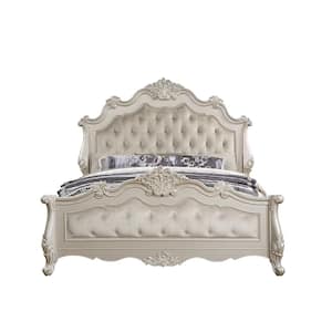 Bently White Wood Frame King Panel Bed