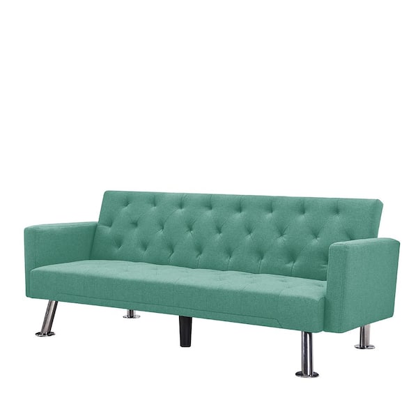 Unbranded 32.28 in. W Green Modern Convertible Folding Futon Sofa Bed