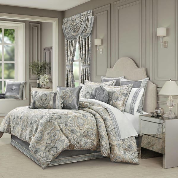 QUEEN STREET NEW YORK Annalise Spa Polyester King 4Pc. Comforter
