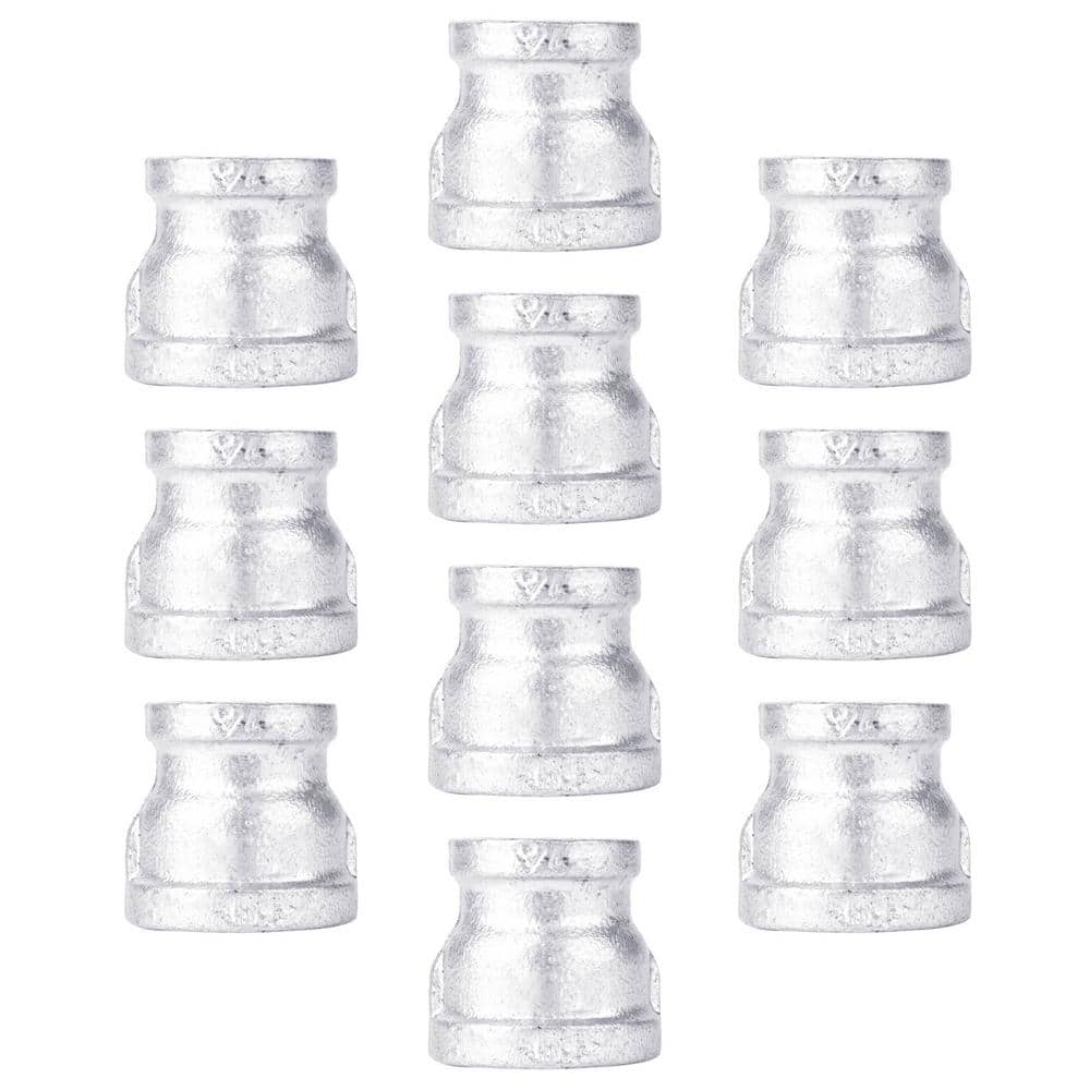 3/4 in. x 3/8 in. Galvanized Iron FPT x FPT Reducing Coupling Fitting (10-Pack) price history on PriceWatchPro