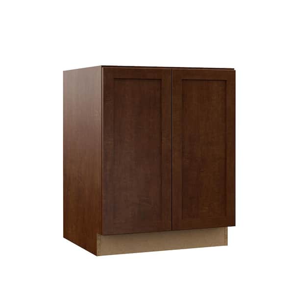 Hampton Bay Designer Series Soleste Assembled 27x34.5x23.75 in. Full Height Door Base Kitchen Cabinet in Spice