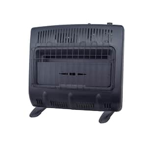 30,000 BTU Vent Free Blue Flame Propane Icehouse Indoor Space Heater - Black