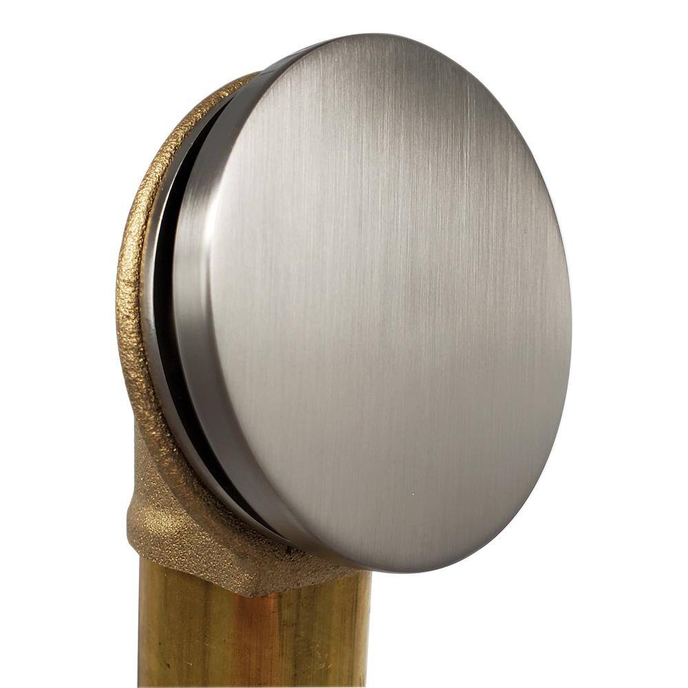 Stainless Steel Round Toe Touch Tub Drain Assembly