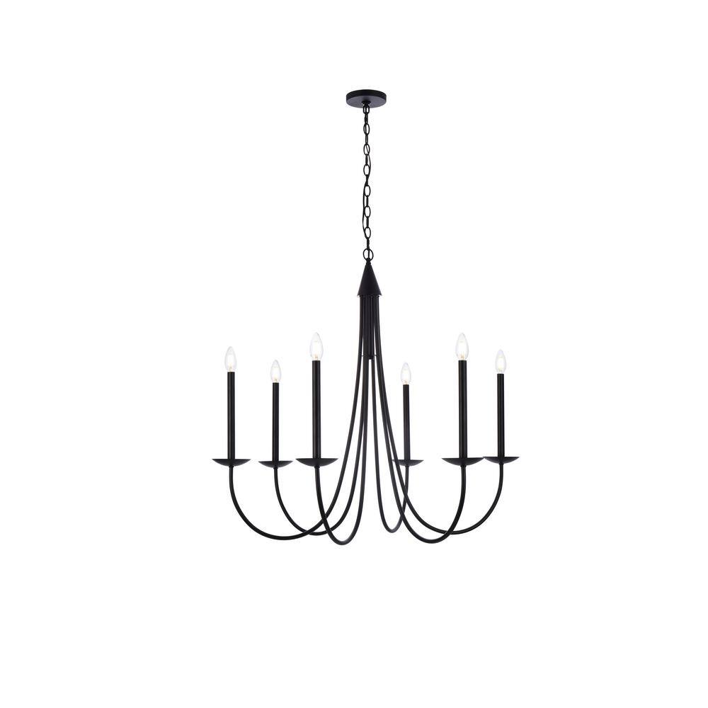 Home Living 60-Watt 6-Light Pendant Light with No Shade, No Bulbs Included