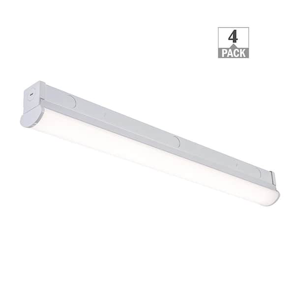 2 ft LED Garage Workshop Ceiling Strip Light Fixture Shop Light Hardwire 1800 Lumens 4000K (4-Pack)