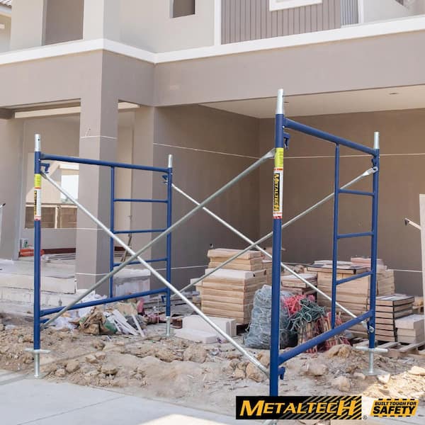 Safertstack 5 ft. x 5 ft. Steel Mason Scaffolding Frame, 2-Pack