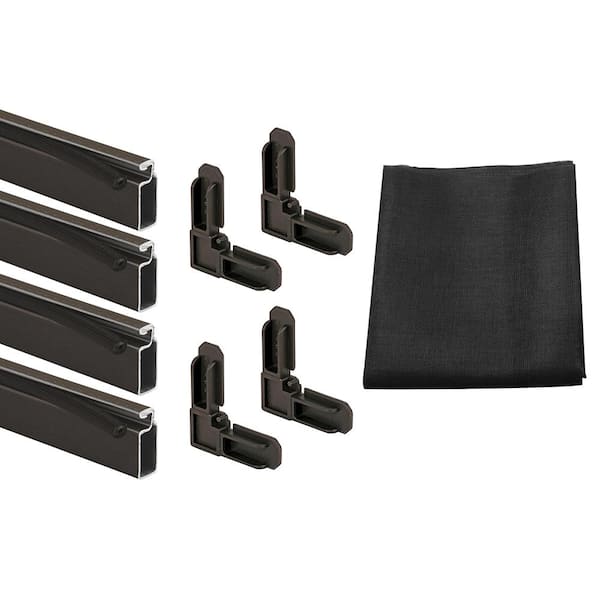 7/16 in. x 3/4 in. x 60 in. Bronze Aluminum Screen Frame Kit