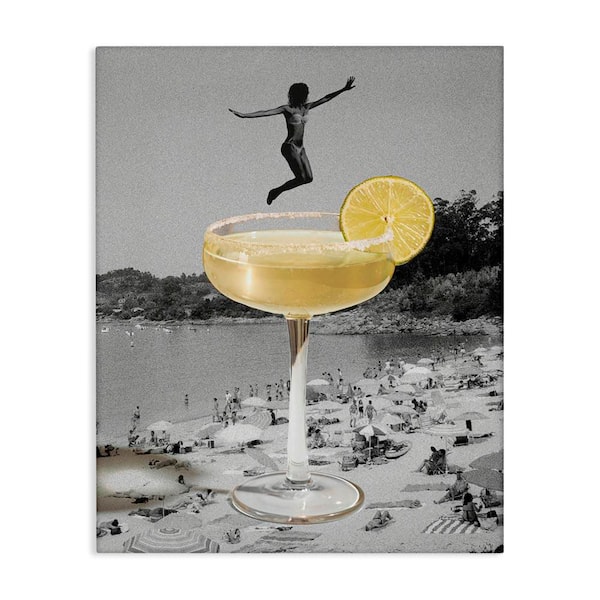Stupell Industries Swimming in Cocktail by Daphne Polselli Unframed Food Graphic Art Print 20 in. x 16 in.