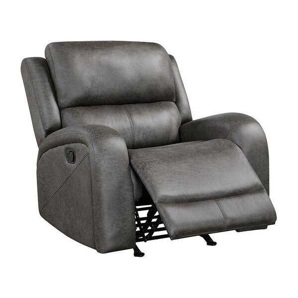 Lazzara Venture Gray Microfiber Rocker Recliner 9601GY-1 - The