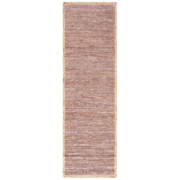 SAFAVIEH Cape Cod Brown/Natural 2 ft. x 8 ft. Border Runner Rug