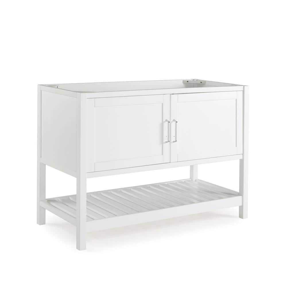 Bennet 48" White Pine Wood Freestanding Vanity Cabinet