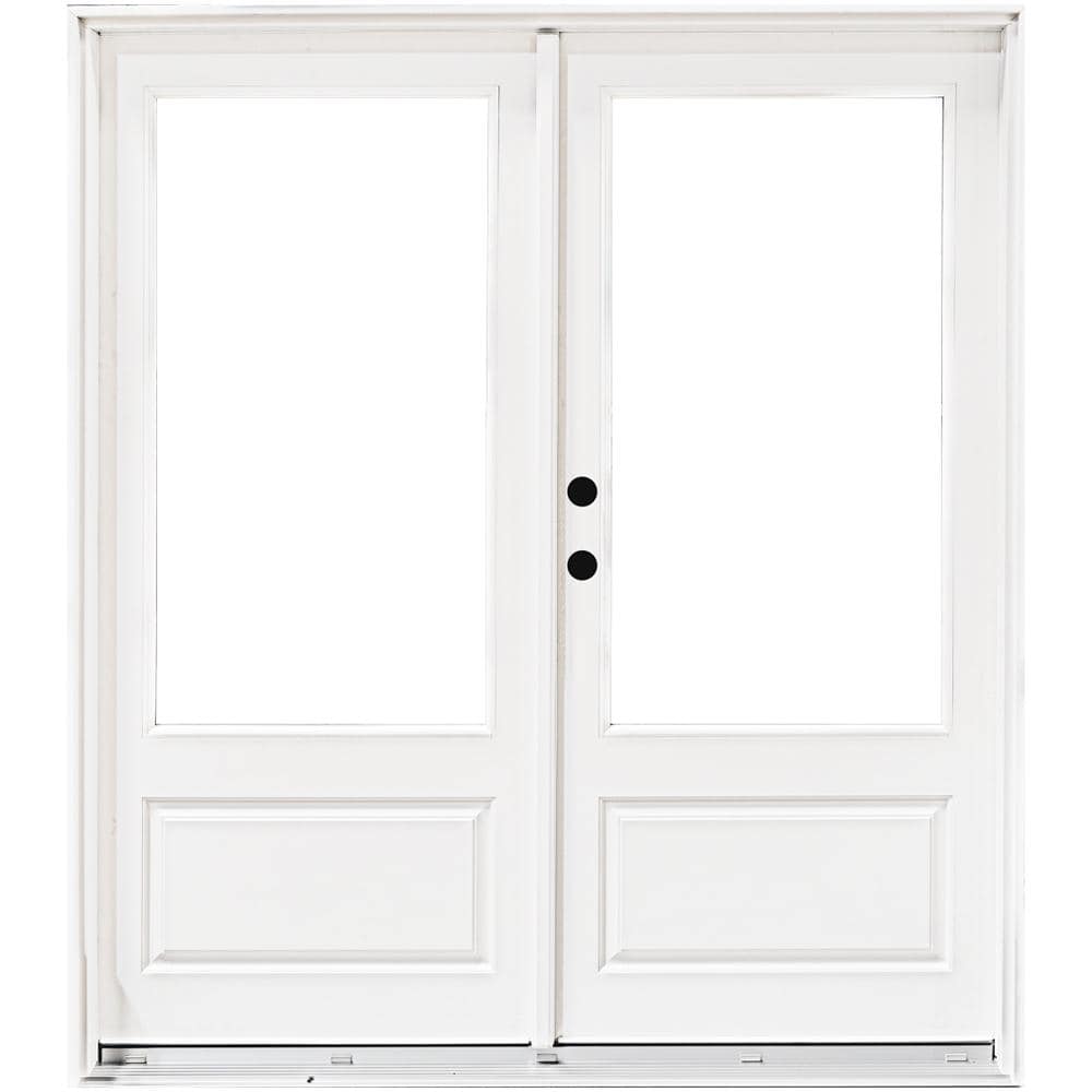 60 in. x 80 in. Fiberglass Smooth White Right-Hand Inswing Hinged 3/4 Lite Patio Door price history on PriceWatchPro