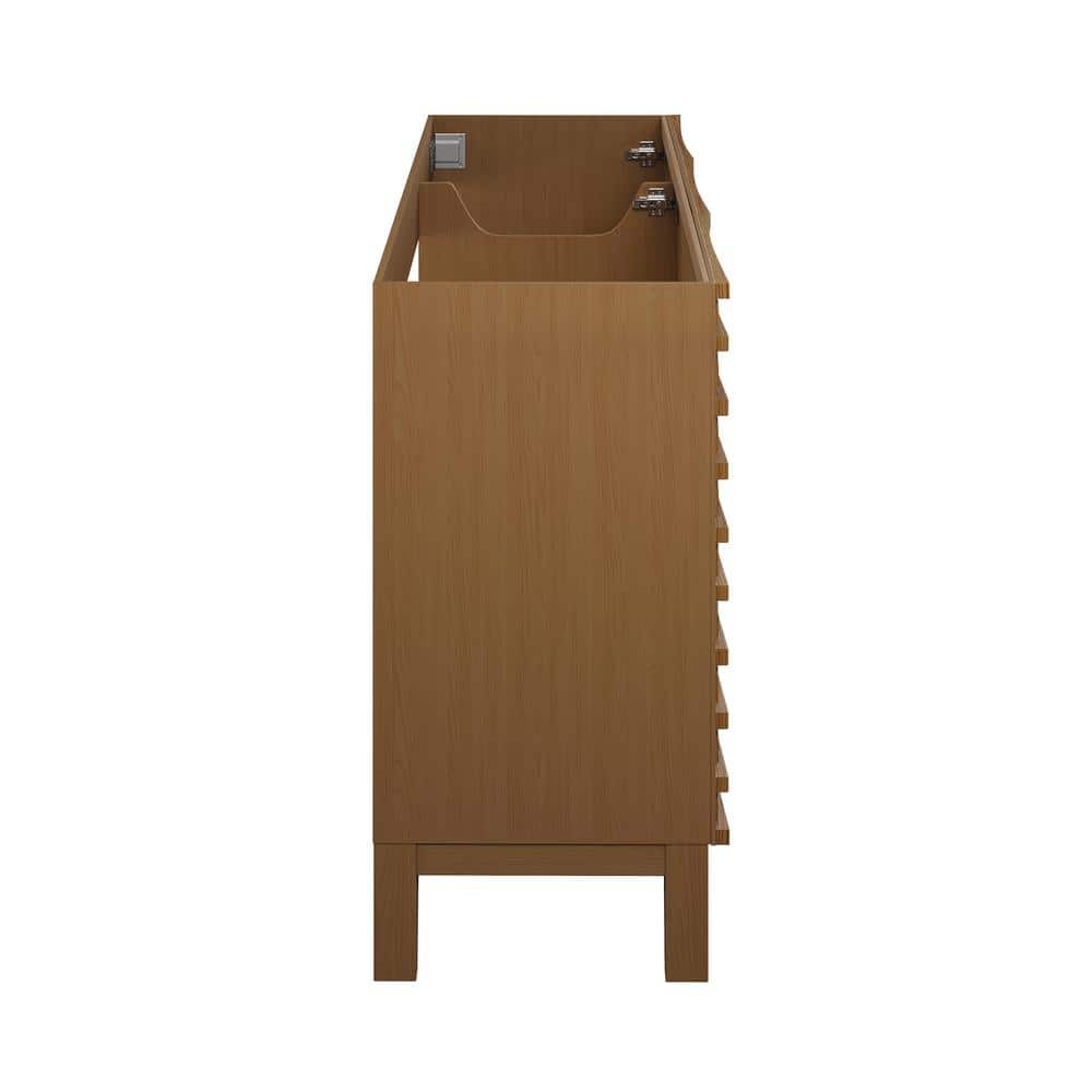 Cascade 48'' Walnut Oak Freestanding Bathroom Vanity Cabinet