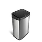 13 Gal. Stainless Steel Touchless Metal Household Trash Can