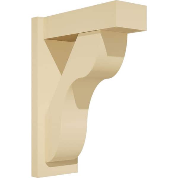 Ekena Millwork Carmel 7 in. W x 22 in. H x 16 in. D Signature Urethane Polyurethane Outlooker with Block Ends