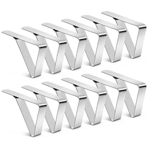 Stainless Steel Picnic Tablecloth Clips for Outdoor Camping (12-Pack)