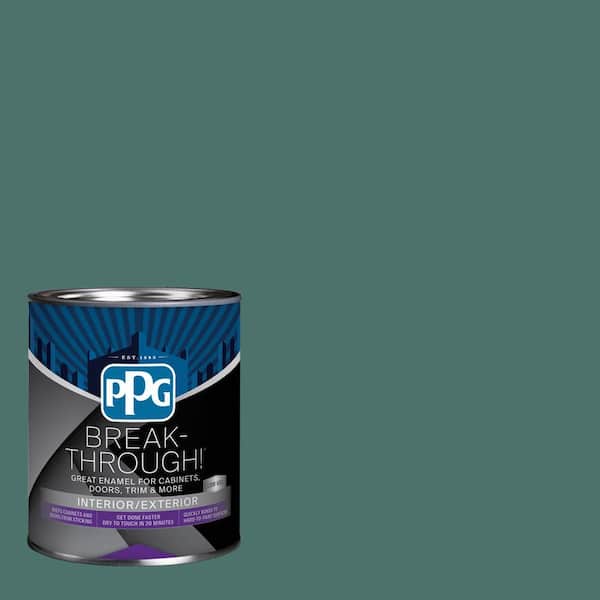 1 qt. PPG1143-6 Smoky Emerald Satin Door, Trim & Cabinet Paint