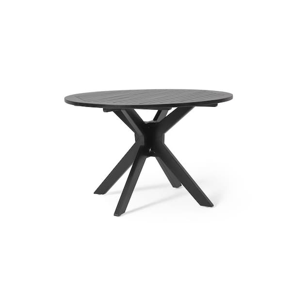Noble House Leeward Black Dining Table 109454 The Home Depot