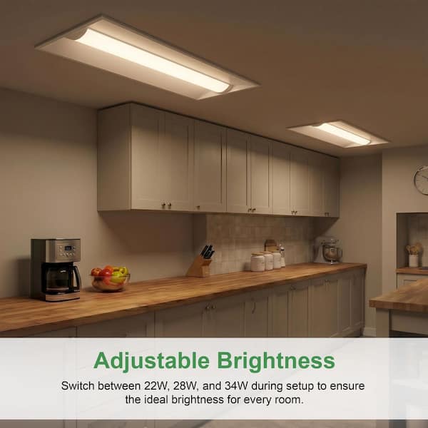 Maxlite 2X4 White/Clear Integrated LED Troffer Light 22W/28W/34W