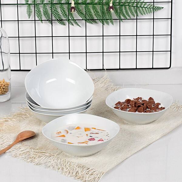 MALACASA 50-Piece Neutral White Porcelain Dinnerware Set ELISA-50 - The  Home Depot