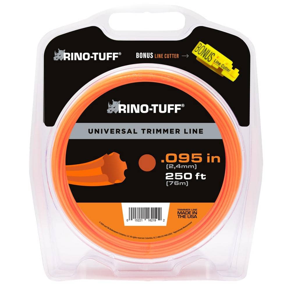 Rino-Tuff Universal Fit .095 in. x 250 ft. Gear Replacement Line for Gas  and Select Cordless String Grass Trimmer/Lawn Edger 16219A - The Home Depot