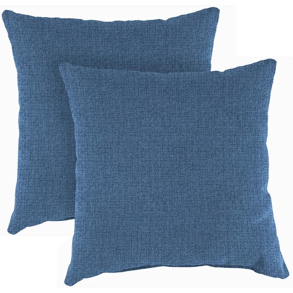 Jordan Manufacturing 16 in. L x 16 in. W x 4 in. T Outdoor Throw Pillow in McHusk Capri (2-Pack)