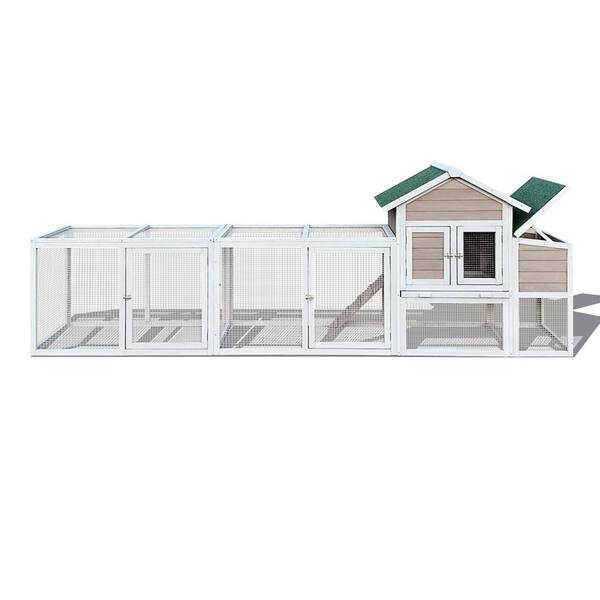 Miscool Anky 44.5 in. H x 26 in. W x 122 in. D Metal Poultry Fencing ...