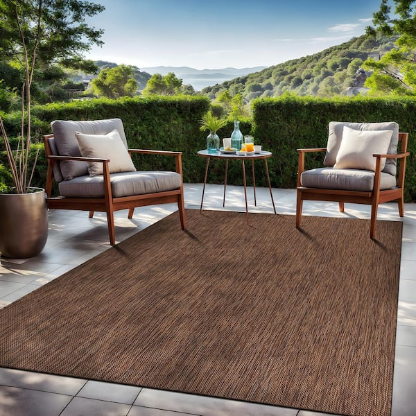 Beverly Rug 6 X 9 Gold Aloha Washable Solid Indoor Outdoor Area