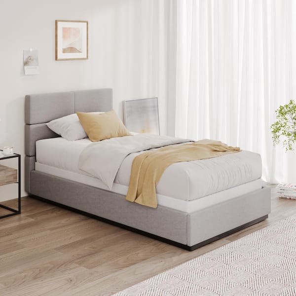 4 in. King Size Box Springs with Heavy Duty Metal Frame Mattress Foundation with Easy Clean Cover, Easy Assembly