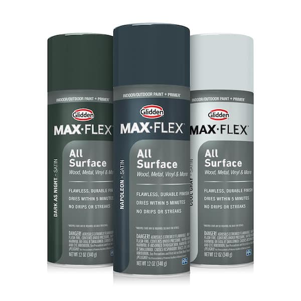 Glidden Max-Flex All Surface Spray Paint - Satin - Professional Quality  Paint Products - PPG