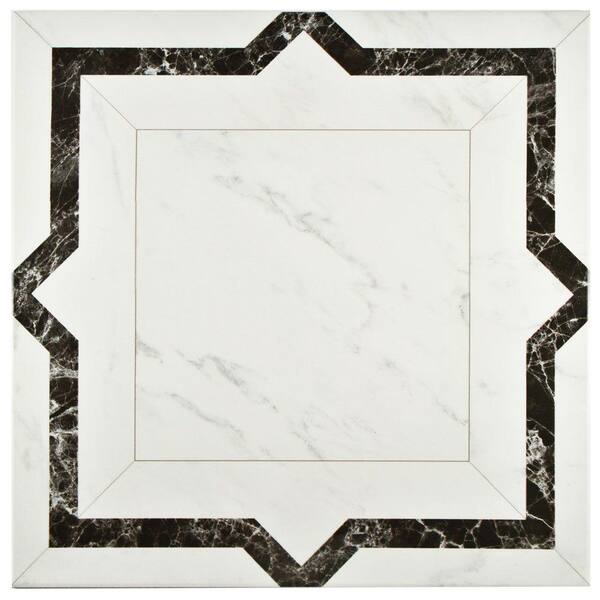 Merola Tile Royal Jet Gris 17-3/4 in. x 17-3/4 in. Ceramic Floor and Wall Tile (11.3 sq. ft. / case)