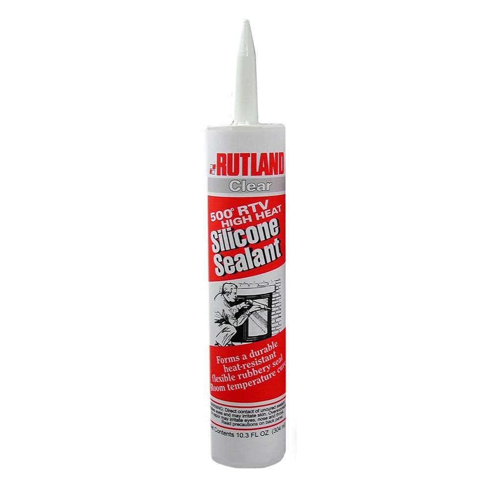 Rutland 10 3 Fl Oz 500 F Rtv High Heat Silicone Clear Cartridge 76c The Home Depot