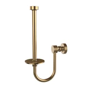 Foxtrot Collection Upright Single Post Toilet Paper Holder in Brushed Bronze