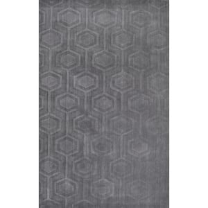 Ambrose Geometric Gray Doormat 3 ft. x 5 ft. Area Rug