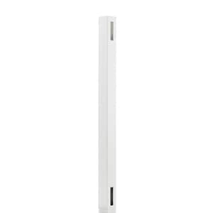 LaFayette 4 in. x 4 in. x 6 ft. White Vinyl Routed Fence End Post