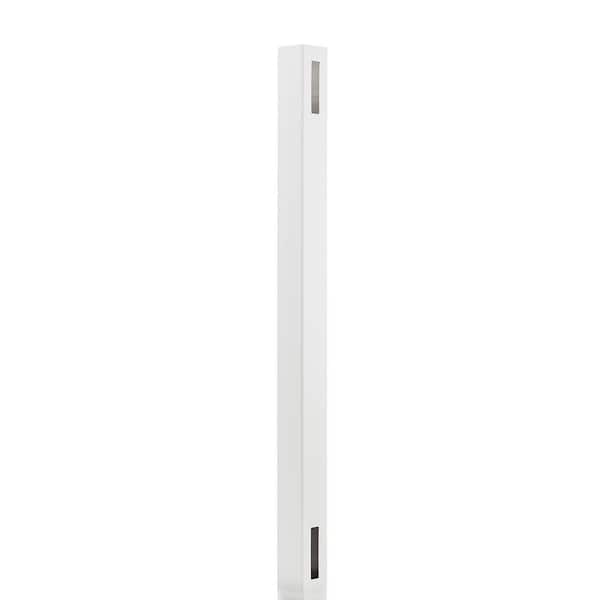 Veranda LaFayette 4 in. x 4 in. x 6 ft. White Vinyl Routed Fence End Post