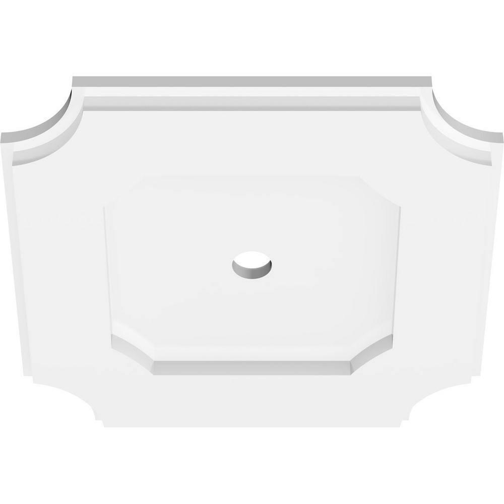 12" White PVC Square Ceiling Medallion