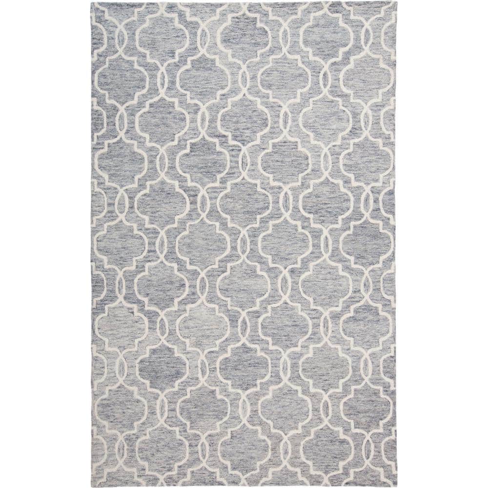 Blue and Ivory Geometric 8 ft. x 10 ft. Area Rug price history on PriceWatchPro