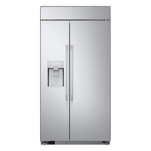 SIGNATURE 42 in. W 26 cu. ft. Smart Built-in Side by Side Refrigerator in Stainless Steel with Tall Ice, Water Dispenser