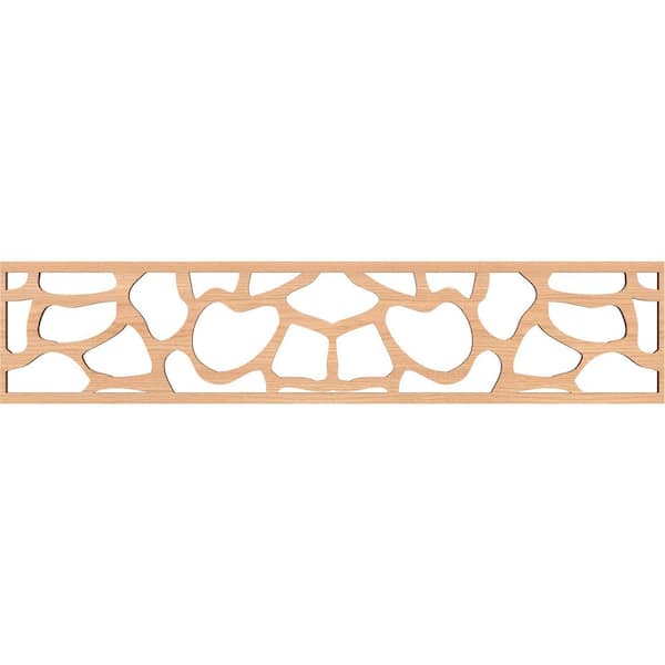 Ekena Millwork Rochester Fretwork 0.375 in. D x 46.75 in. W x 10 in. L Hickory Wood Panel Moulding