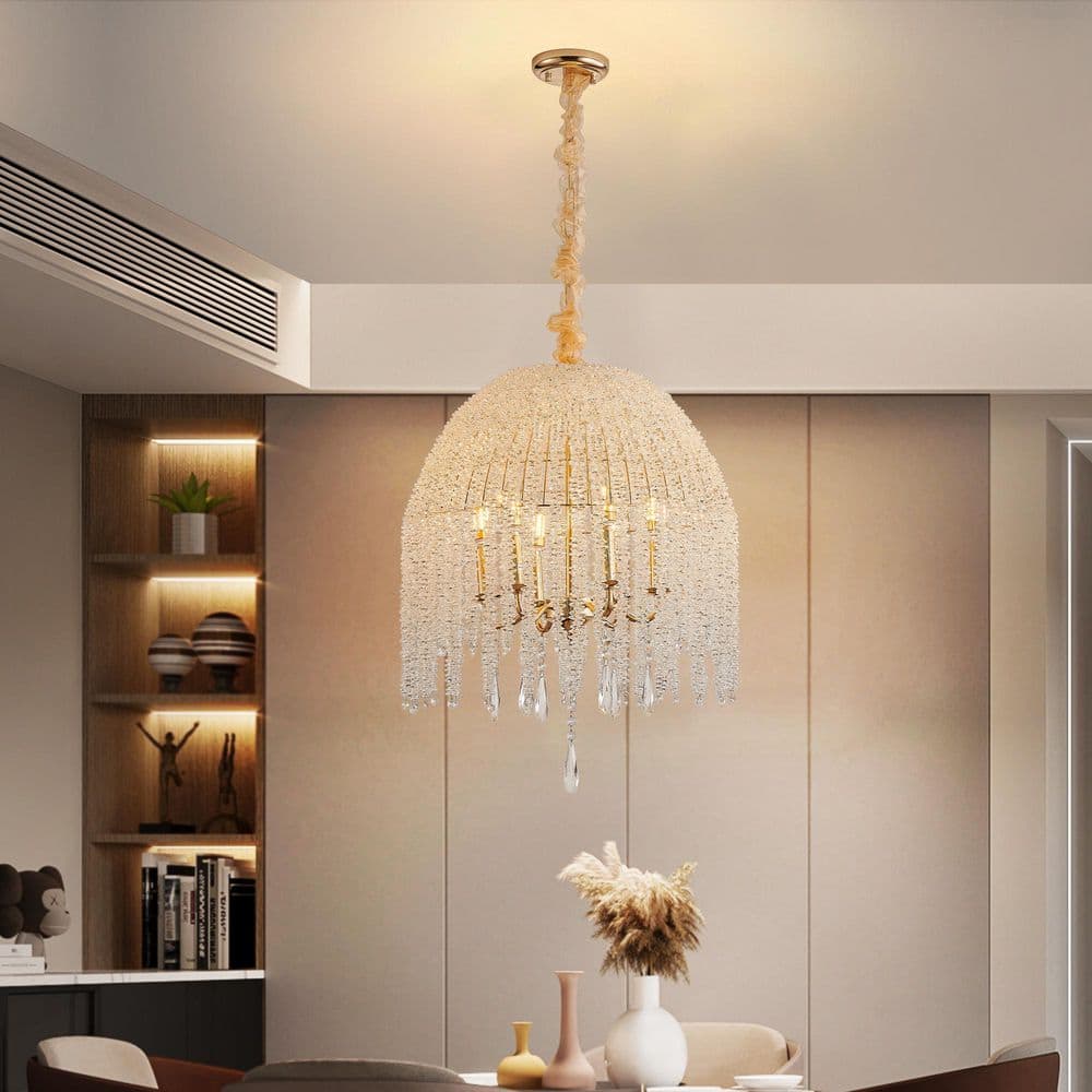 16 in 5-light Luxury Gold Chandelier Large Ceiling Lighting for Living Room Dining Light Fixture Dining Room Kitchen price history on PriceWatchPro